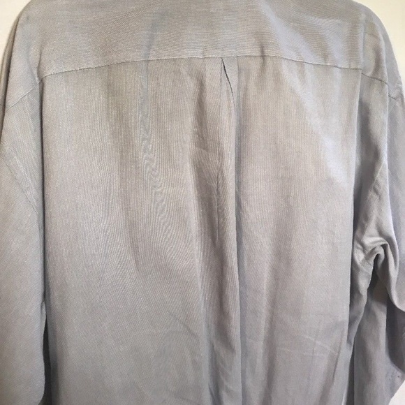 Corporate Casual Mens Shirt Large Blue Solid L/S - Picture 3 of 4